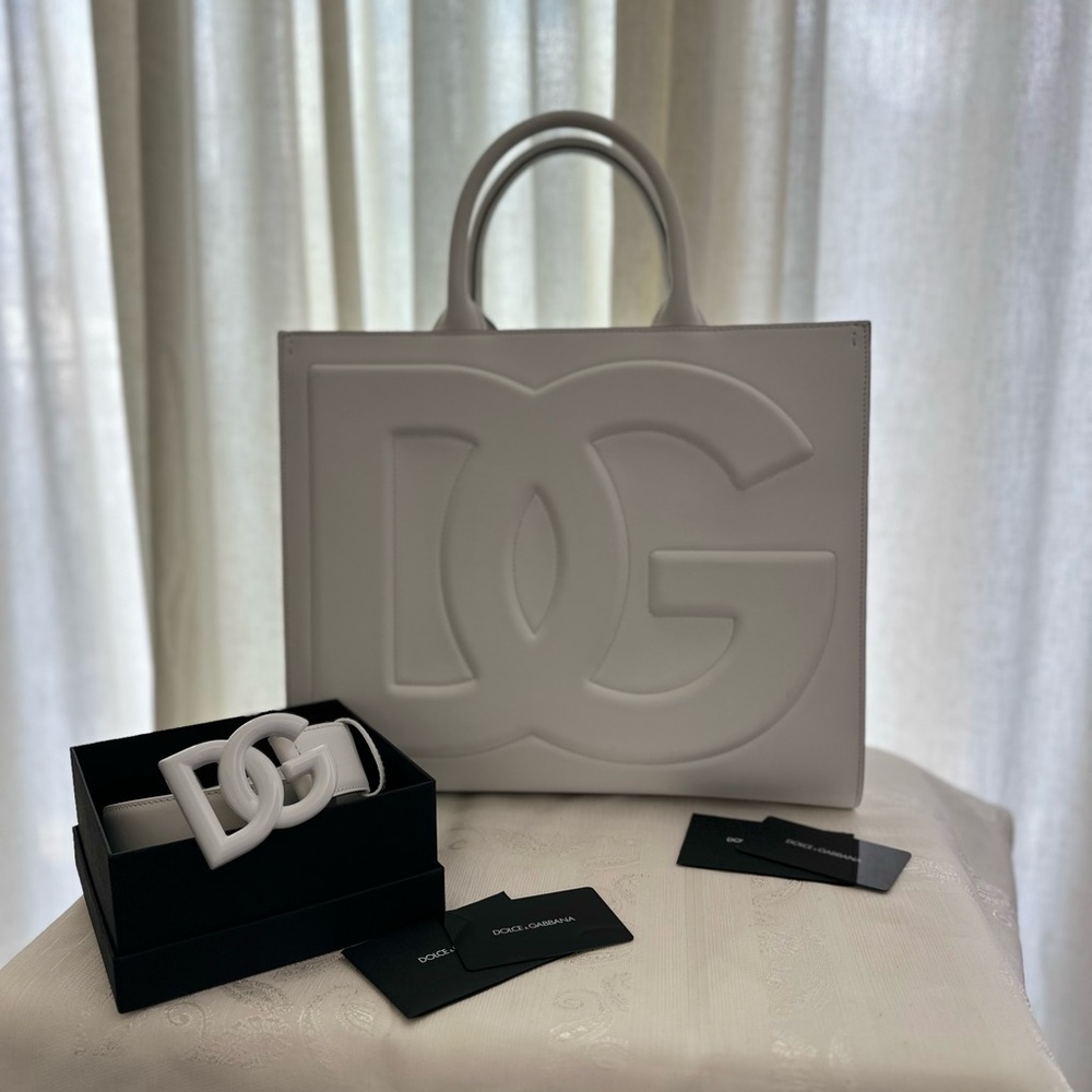 Dolce & Gabbana White Logo Tote